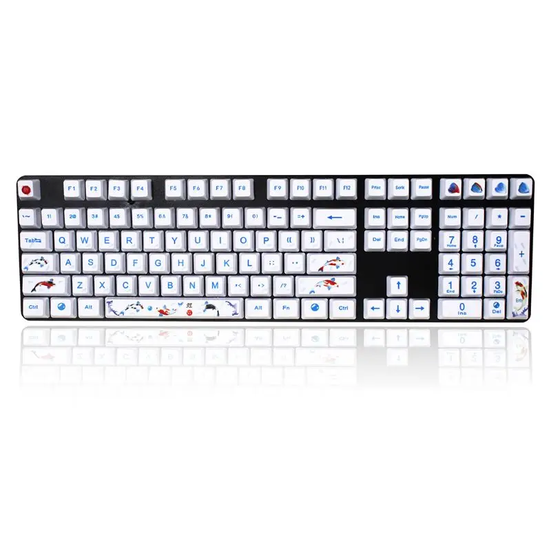 

1 Set Replaceable OEM PBT 108 Keycaps Dye-sublimation Keycap Mechanical Keyboard