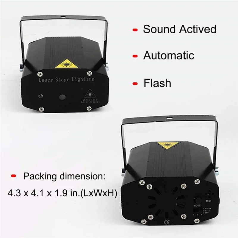 Лазерный светодиодный прожектор для дискотеки с дистанционным управлением