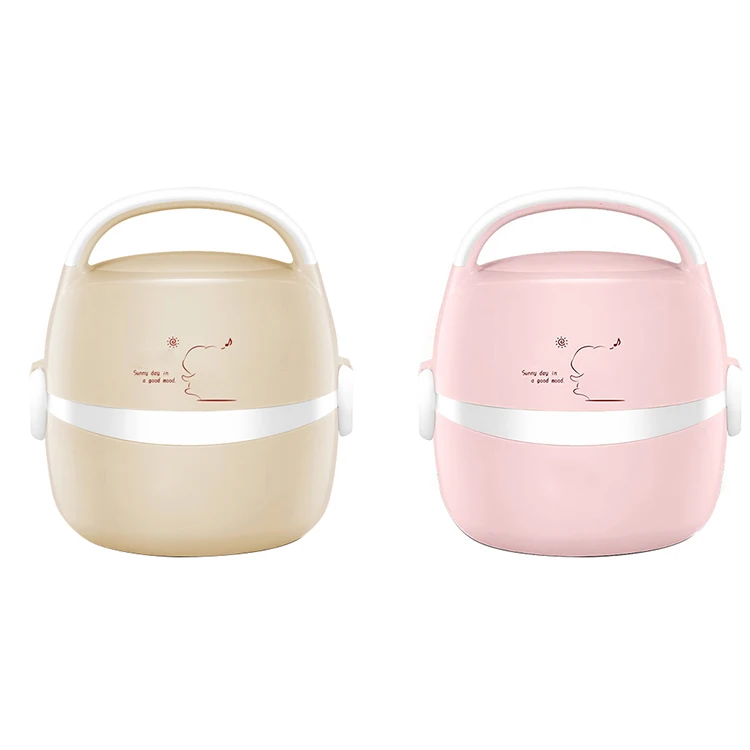 

2021Electric Heating Container Cooking Lunch Box Automatic Heat Preservation 304 Stainless Steel Student Office Worker Lunch Box