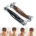 5 шт.компл. простая эластичная веревка для волос, аксессуары для волос для женщин и девушек, искусственные волосы с крючком, держатель для конского хвоста, украшение для волос
