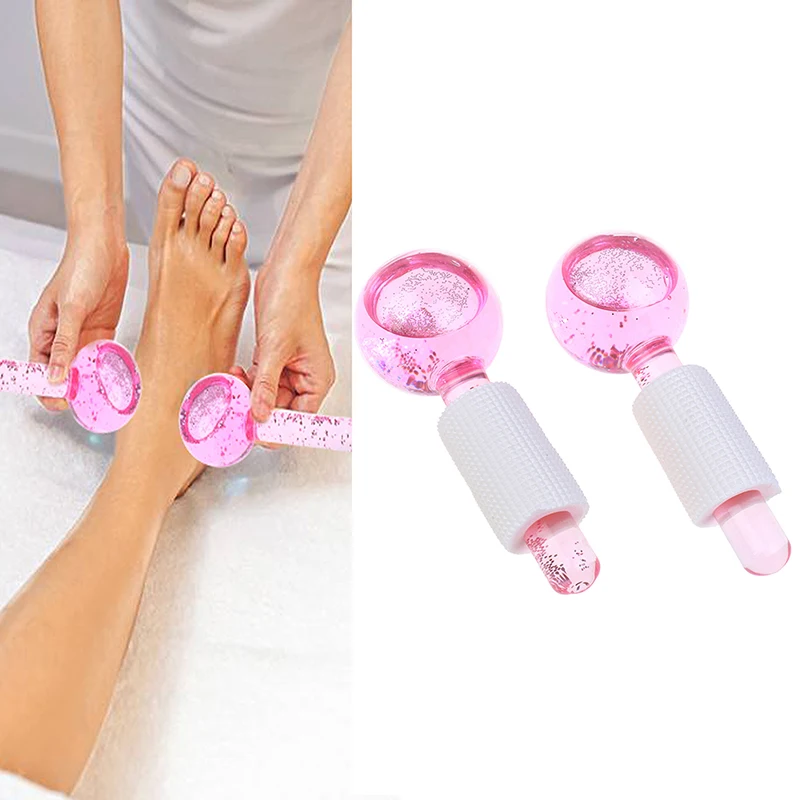 

2Pc/Set New Energy Cooling Ice Globe Beauty Ball Ice Hockey Face Eye Foot Body Massager Roller