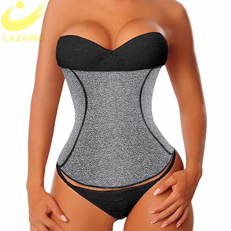 

LAZAWG Women Waist Trainer Tummy Control Girdle Neoprene Sweat Weight Loss Top Slimming Underwear Workout Belt Modeling Strap