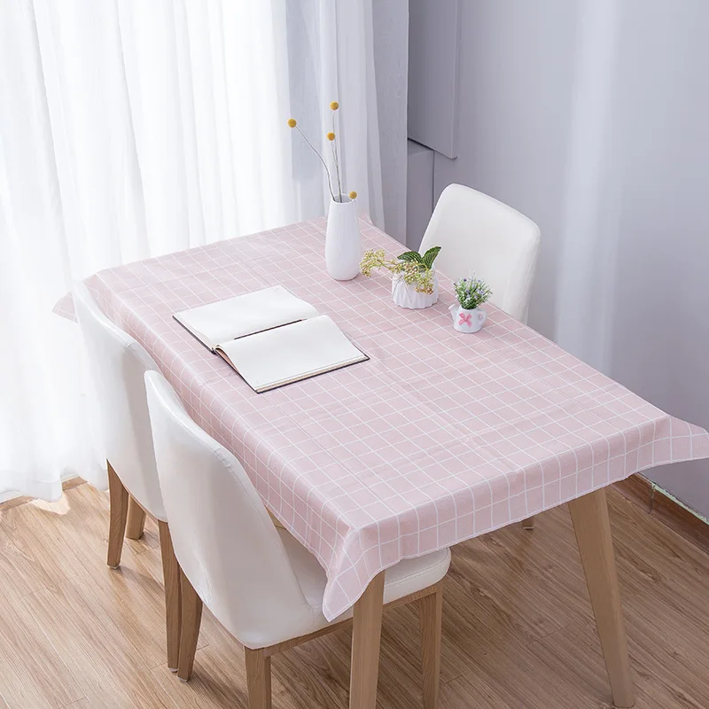 1 Pc Plaid Tablecloth Waterproof Oil-proof PVC Wedding Birthday Party Table Cover Rectangle Desk Cloth Wipe Covers | Дом и сад