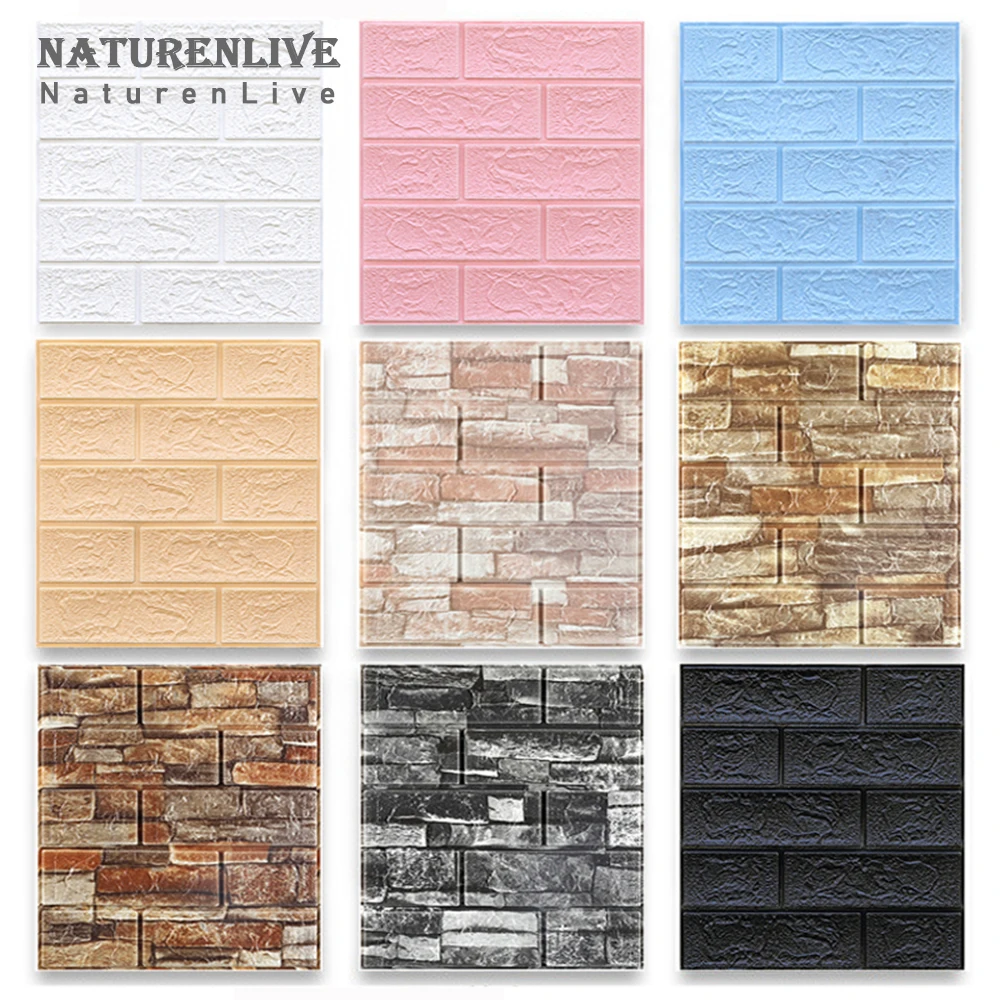 

5 шт./партия, самоклеящиеся обои с имитацией кирпичной плитки