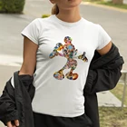 Женская летняя футболка с принтом Микки Маус