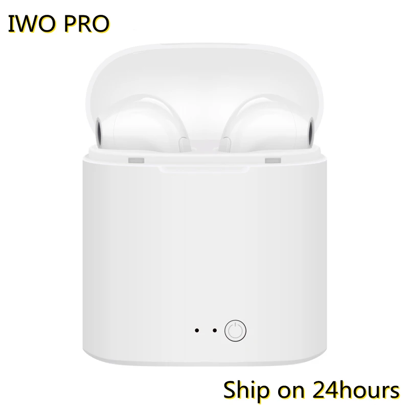 

IWO PRO i7s TWS Mini Headphone Wireless Bluetooth Earphone Stereo Earbuds With Charging Case Mic for IOS Android iPhone iPods