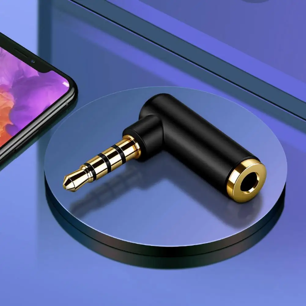 

Аудиоконвертер под прямым углом 90 градусов со штекером 3,5 мм на гнездо, адаптер, разъем типа L, стерео наушники, микрофон, штекер