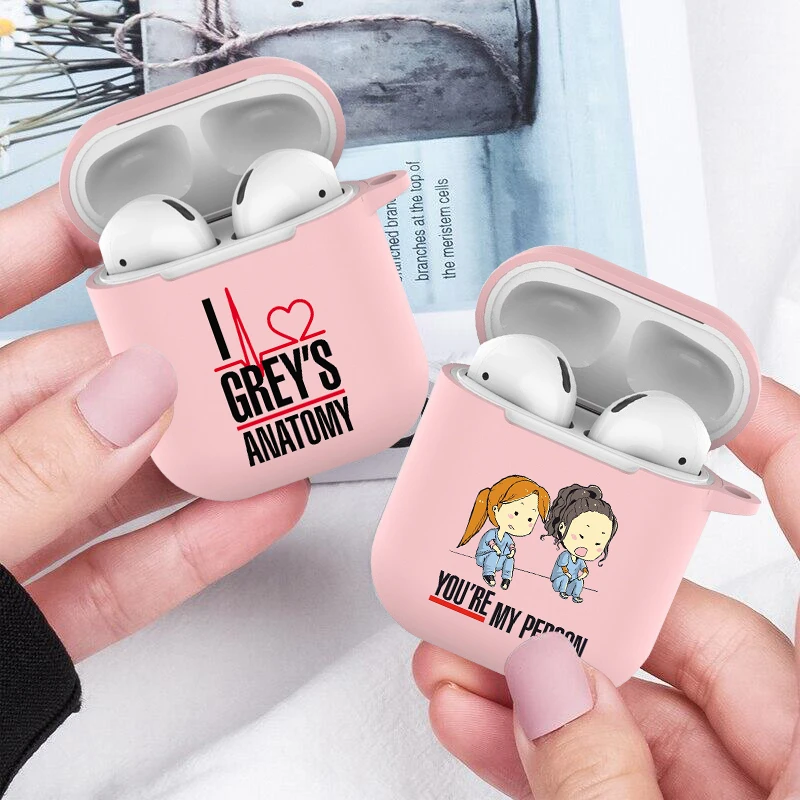 

Greys Anatomy You Are My Person Soft TPU Case For AirPods 2 1 Pro Pink Silicone Wireless Bluetooth Earphone Box Matte Cover