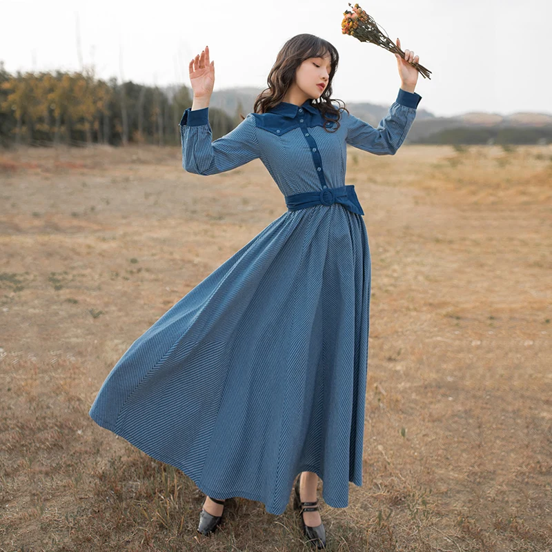 2019 Новая модная женская одежда осеннее Полосатое Платье женское платье | Женская