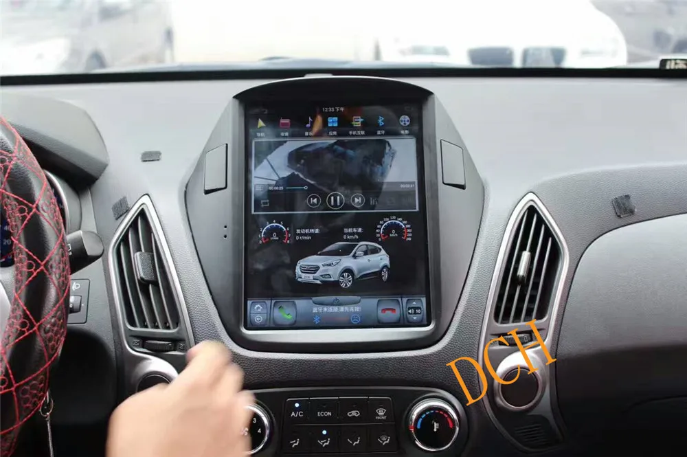 10 4 ''вертикальный большой экран Tesla Style Android 9 0 автомобильный DVD GPS плеер для hyundai