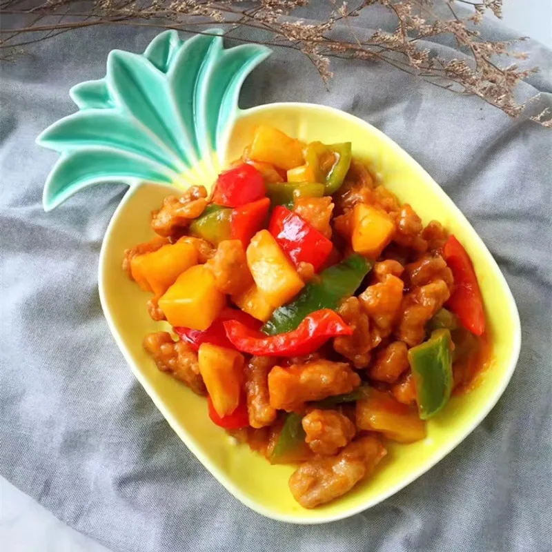 Серия ананасов в скандинавском стиле красивая керамическая посуда креативная