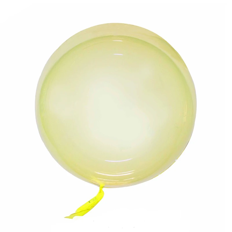 Yellow 1 шт. 21/24/36 дюймов без морщин с украшением в виде кристаллов Bobo шар для украшения вечеринок прозрачный гелий пузырь свадебные шары - Цвет: Yellow