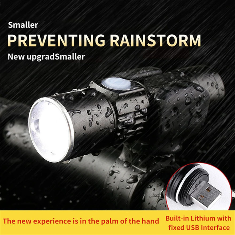 

Bicycle Outdoor Night Riding Light USB LED High Bright Rechargeable Lights Bike Cycling Accessories IPX-4 Waterproof Light