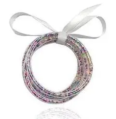 Модный Цветной бисер с бантом блестящий Набор браслетов 2019 всепогодный стек