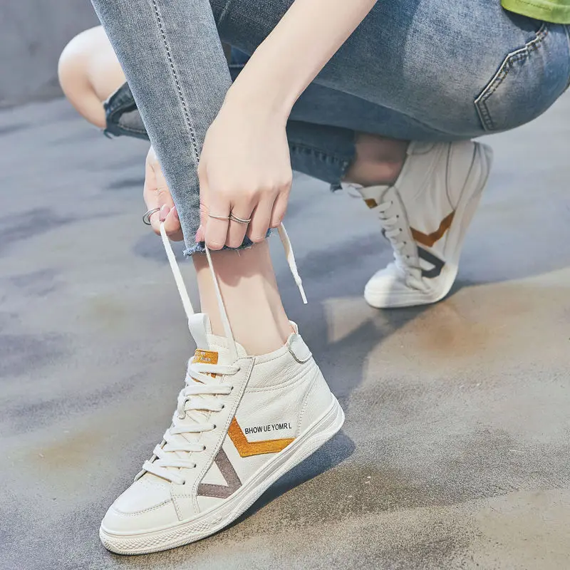 

Factory direct sales network red high help shoes women 2020 autumn Korean version of casual shoes sports small white shoes