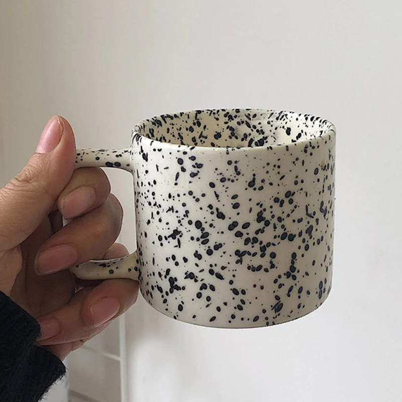 

on sale 230ml Nordic Mug Ins Square Handgrip Cups Creative Ceramics Mug Coffee Mug Milk Tea Cups Drinkware Office Cups For Lover