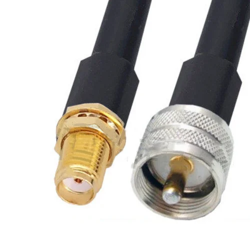 Коаксиальный кабель-переходник с разъемом SMA типа мама на UHF PL259 папа 5D-FB 50-5 низким