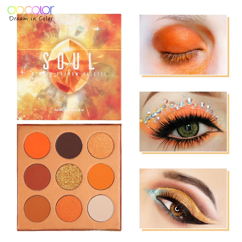 Docolor 9 цветов палитра теней для век Обнаженная мерцающая тени пудра пигмент