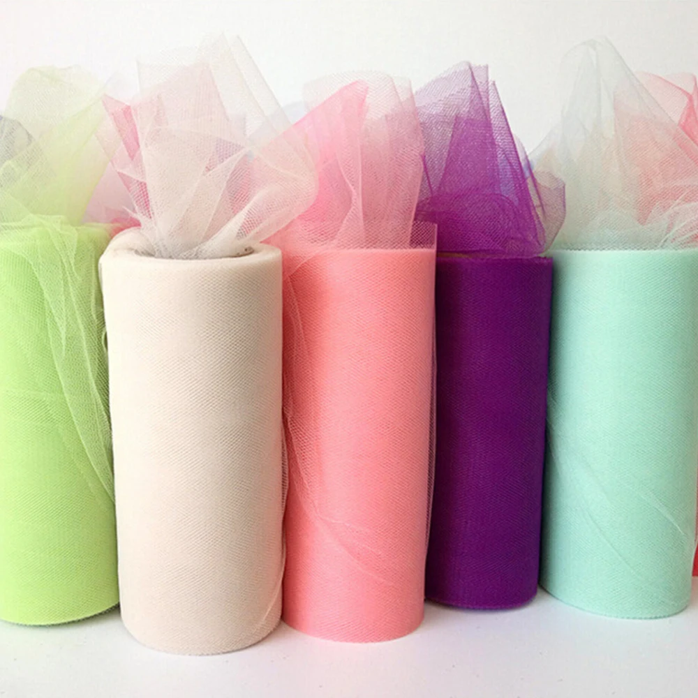 

Рулон тюля, 25 ярдов, 15 см, рулон из органзы, ткань для самостоятельной сборки, пачка, вечерние НКА упаковка для подарка на день рождения, сваде...