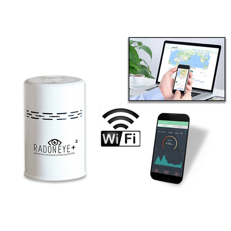 Умный детектор Radon Eye + plus iOT подключение к сети через Wi Fi добавление температуры и
