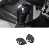 for seat tarraco 2018 2019 2020 abs carbon fiber car gear shift lever knob handle cover cover trim accessories styling 2pcs