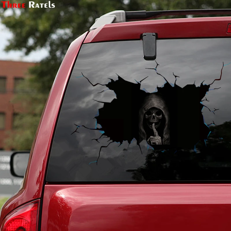 

Happy Halloween Wall Floor Sticker Horror S Silent Skull Car Window Home Decoration Decal Decor Party