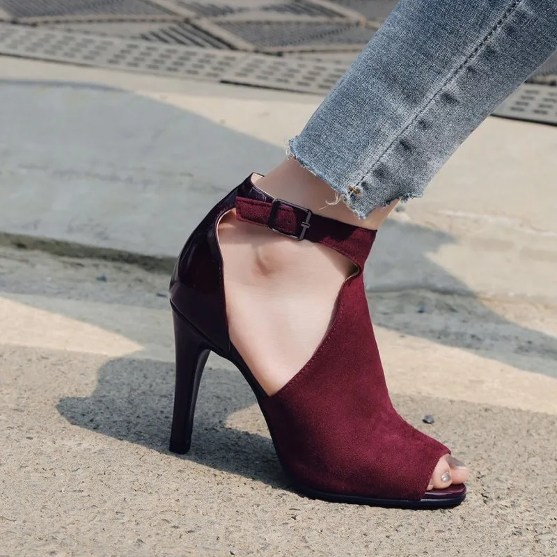 Женские босоножки в стиле пэчворк модные летние на очень высоком каблуке с