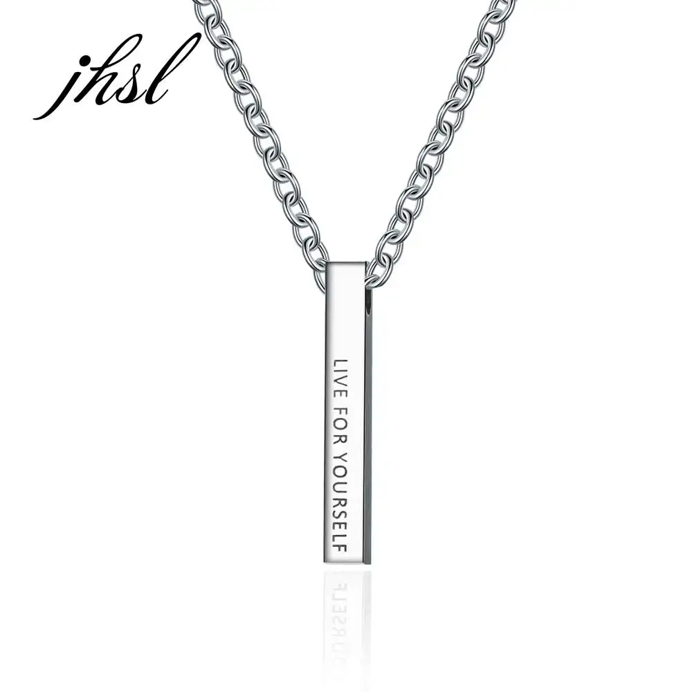 Ожерелье унисекс из нержавеющей стали для мужчин и женщин Маленькая подвеска