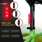 Задний фонарь для велосипеда X-Tiger, светодиодный предупреждающий портативный фонарь для велоспорта, водонепроницаемые Аксессуары для велосипеда, светильник ний фонарь для велосипеда