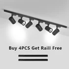 Светодиодный Трековый светильник 220240 в 12203040 Вт, Трековый светильник, светильник для гостиной, направляющие, точечные светильники для кухни, магазина, точечные светильники