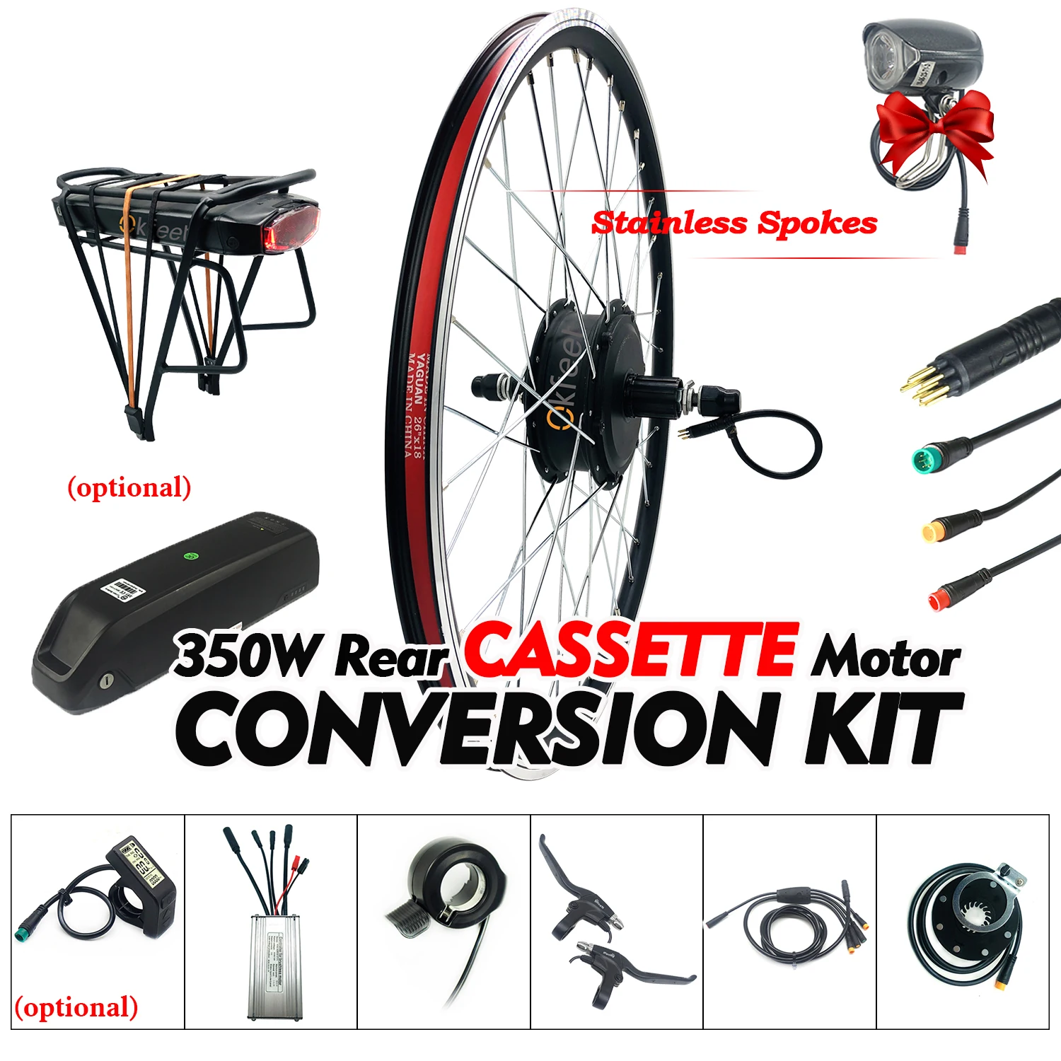 Комплект для переоборудования eBike LCD8h комплект электрического велосипеда с