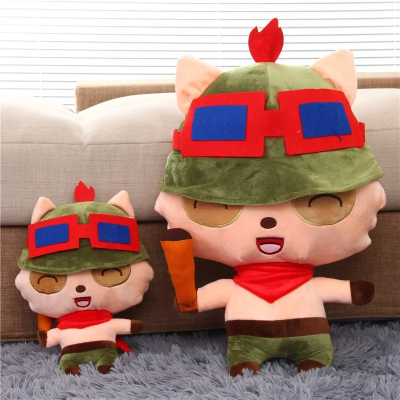 [Забавная] Очень милая мягкая плюшевая игрушка Teemo в виде гриба 25 ~ 80 см героя