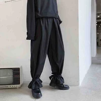 mens trousers spring and autumn personality bandage slacks mens slacks large size black youth yamamoto style stage outfit