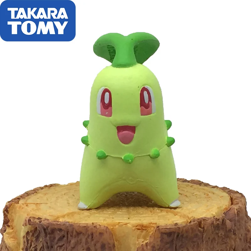 Подлинная кукла Покемон Takara Tomy MC Chikorita модель Фигурка Игрушки коллекционные