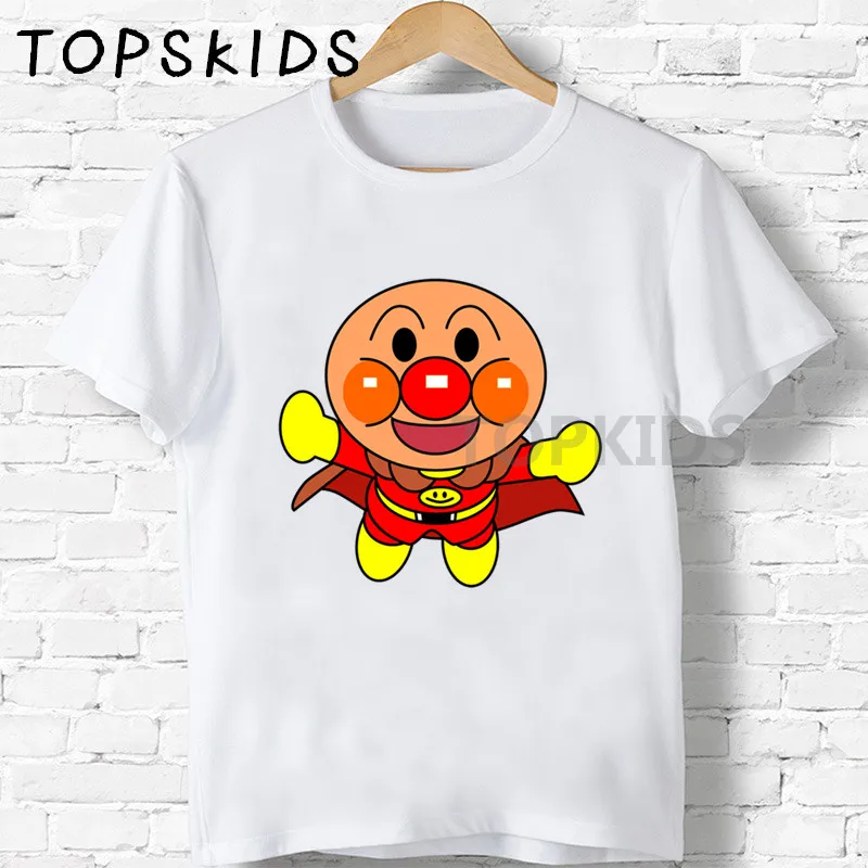 2019 Children Japanese Cartoon Anpanman and Baikinman Print T-shirts Boys&ampGirls Funny Cute Baby Tops Kids Summer T shirt HKP5254 | Детская
