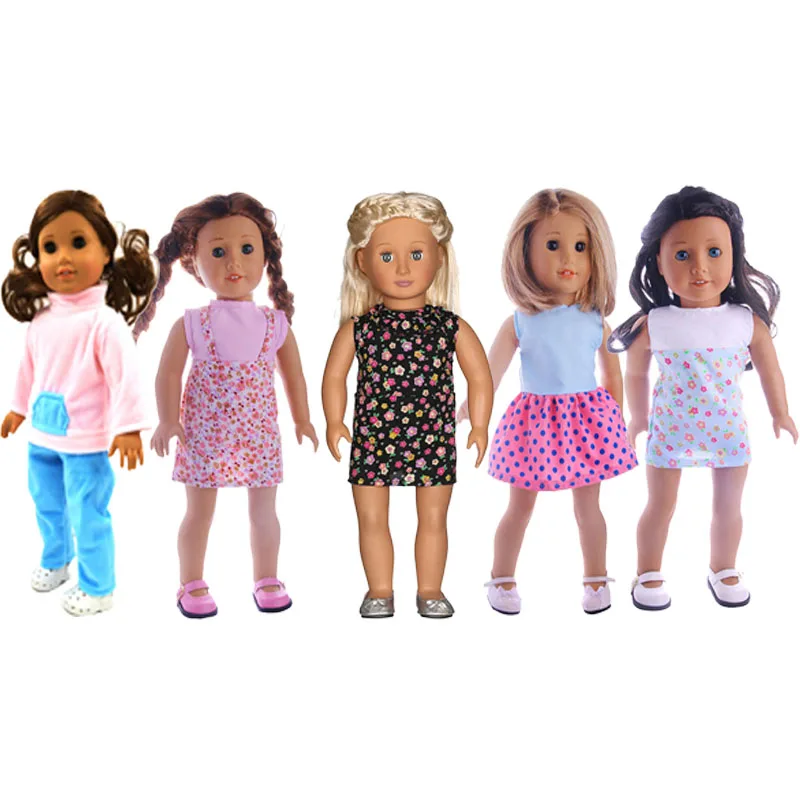 

11 Set Fashion Doll Clothes Skirts And Pajamas For 18 Inch & 43 Cm Dolls & Born Baby Generation Birthday Girl's Toy Gifts