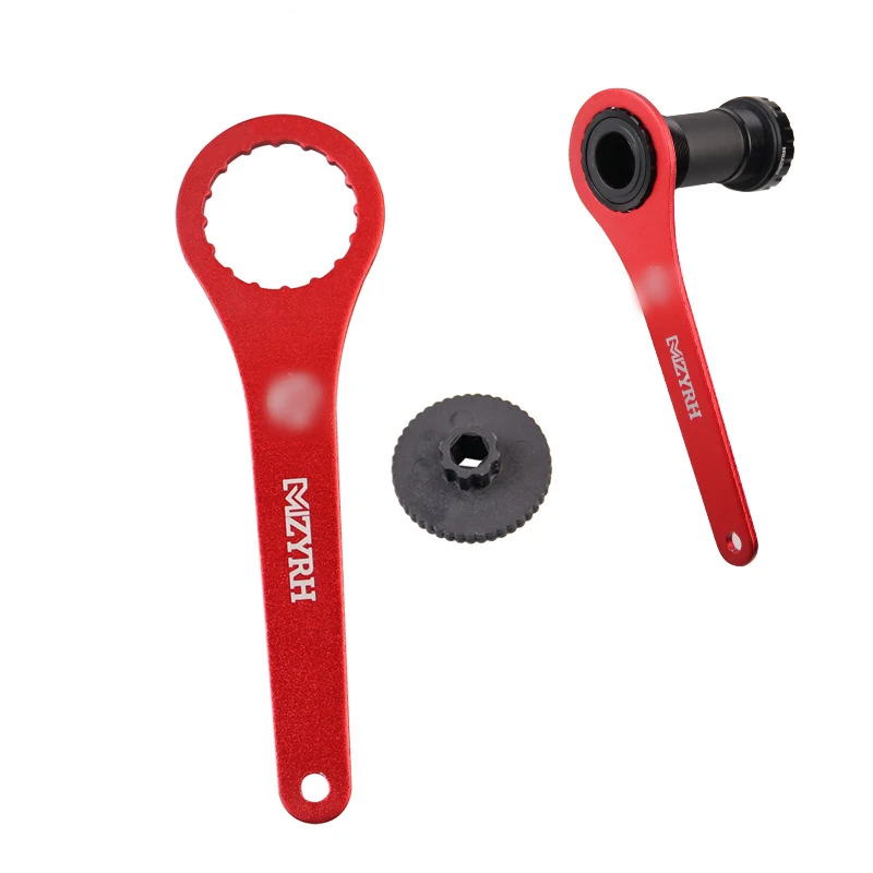 

1 Set Wrench For Bicycle MTB Road Bike Bottom Bracket Removal Wrench BB Remover Cycling Repair Tool Aluminum Alloy Black Red