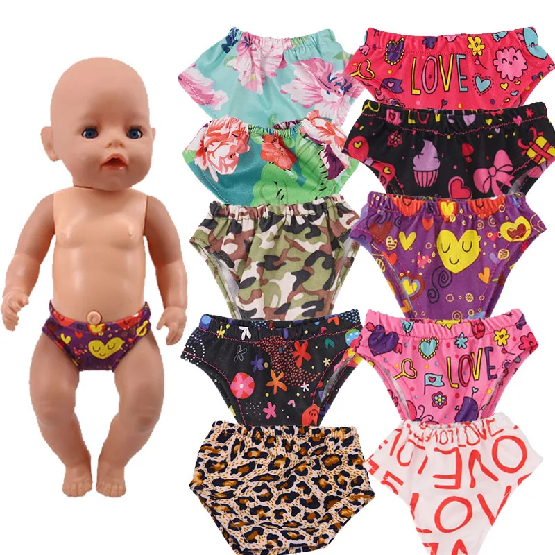 

Doll Pattern Underpants Fit 18 Inch American Doll&43 Cm ReBorn Baby Doll Girl's Gift,Our Generation Girl's Toy,Christmas Present