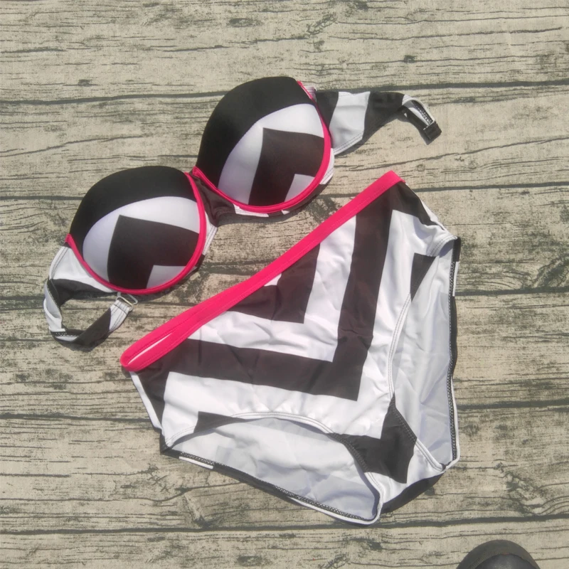 

High waist big size woman fat beauty bikini 2020 push up digital printed swimwear women's Brazilian bikini suit bikini sexy