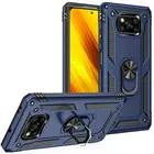 Чехол для Xiaomi Poco X3 Pro, жесткий бронированный чехол с металлическим кольцом для Xiaomi Poco X3 NFC, чехол