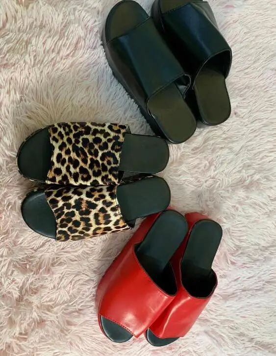 

2020 women high-heeled flat non-slip beach slippers waterproof platform durable sandals outdoor beach flip flop MS summer new