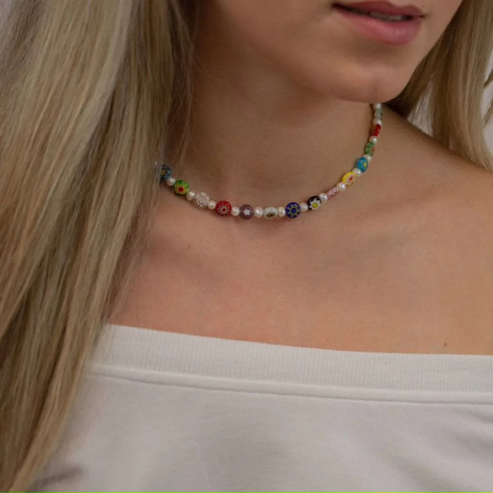 Новое поступление ожерелье ручной работы из стеклянных бусин 2021 женская мода