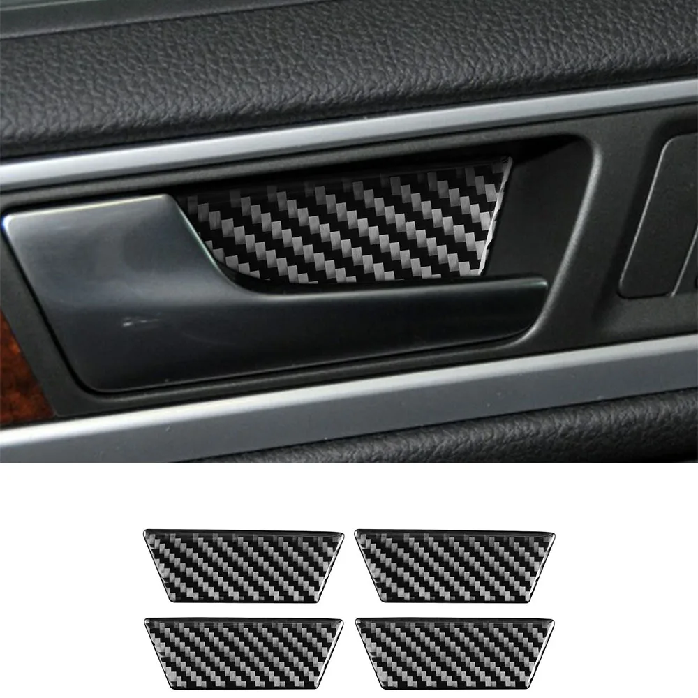 

Внутренняя дверная ручка чаша декоративная отделка Наклейка Обложка Наклейка для Volkswagen Touareg 2011-2018 автомобильные аксессуары из углеродного ...