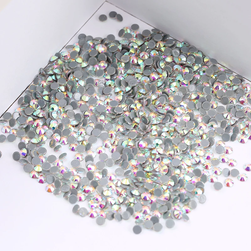 RESEN Glass Hot fix Rhinestones Iron On Crystal AB For Clothes SS3-SS40 back Hot-fix Flatback | Дом и сад