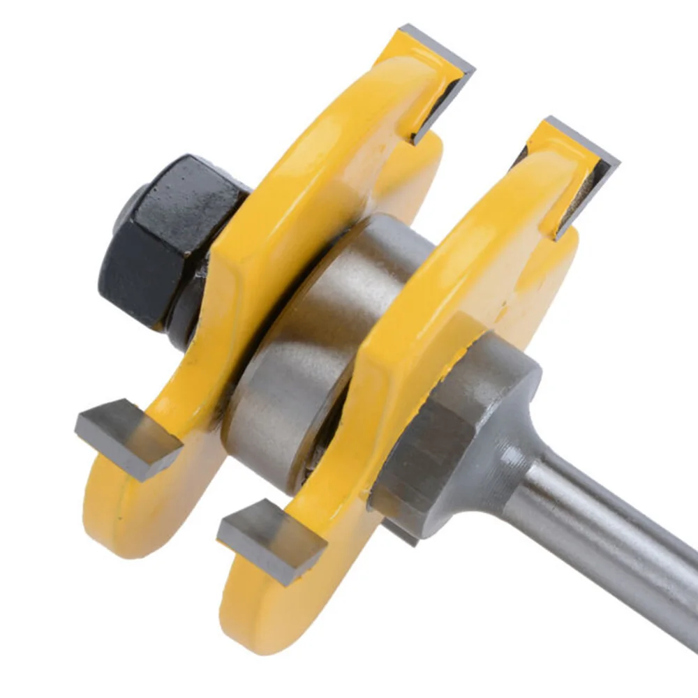 

Cutting Router Bits 2pcs Supplies T-shape Tongue Groove Milling Drawer