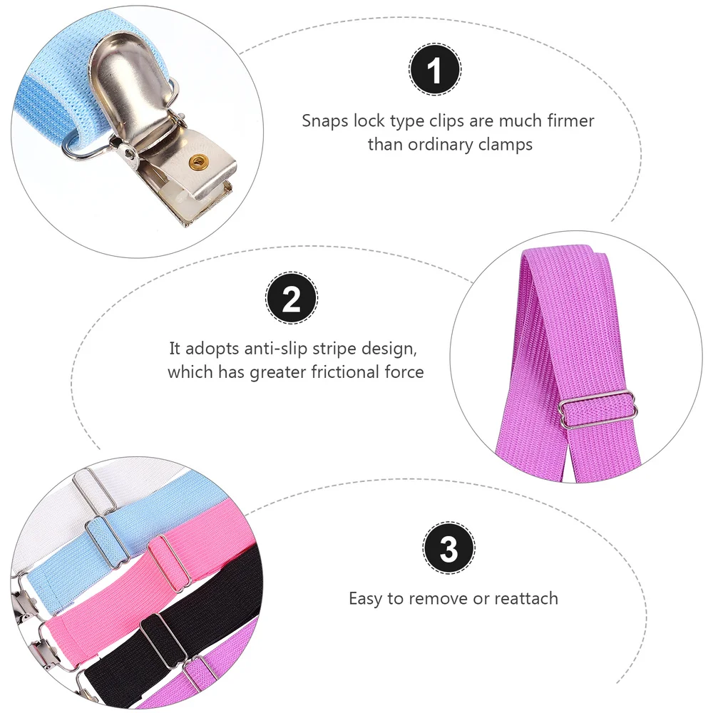 

5pcs Adjustable Sheet Clips Strap Bed Sheet Holder Mattress Gripper Clip