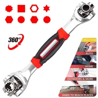 universal wrench 48 in 1 tools socket work with spline bolts torx 6 12 point 360 degree spanner tool for home car repair