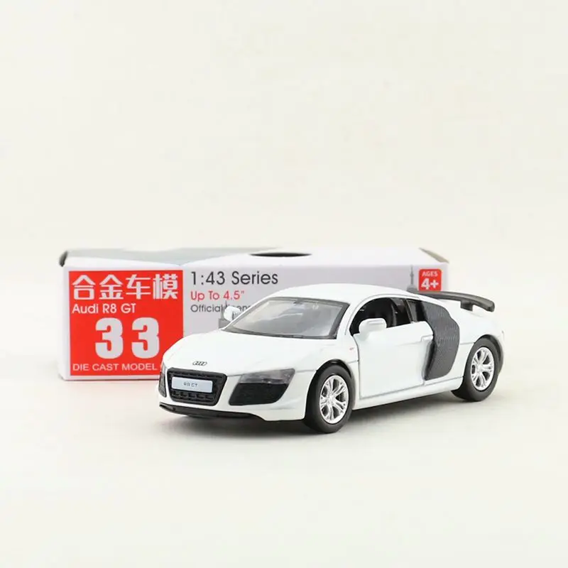 Литая металлическая Игрушечная модель в масштабе 1:43 Audi R8 Spyder гоночный автомобиль