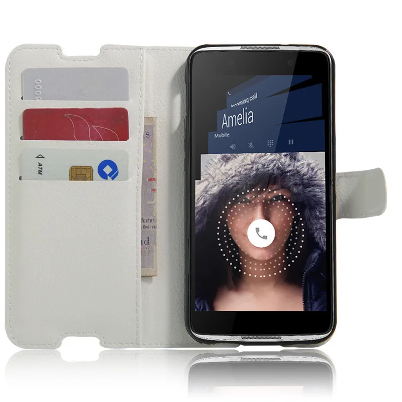 Чехол кошелек для Alcatel Idol 4 6055K 6055B 6055Y флип кейс OT 6055H 6055P 6055I кожаный держатель карт