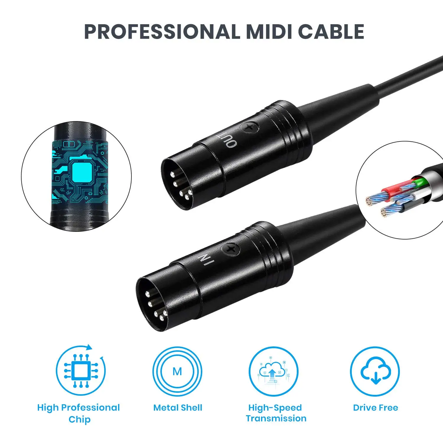 2 м 5Pin USB в MIDI кабель с входным аудио интерфейсом контроллер конвертер адаптер для